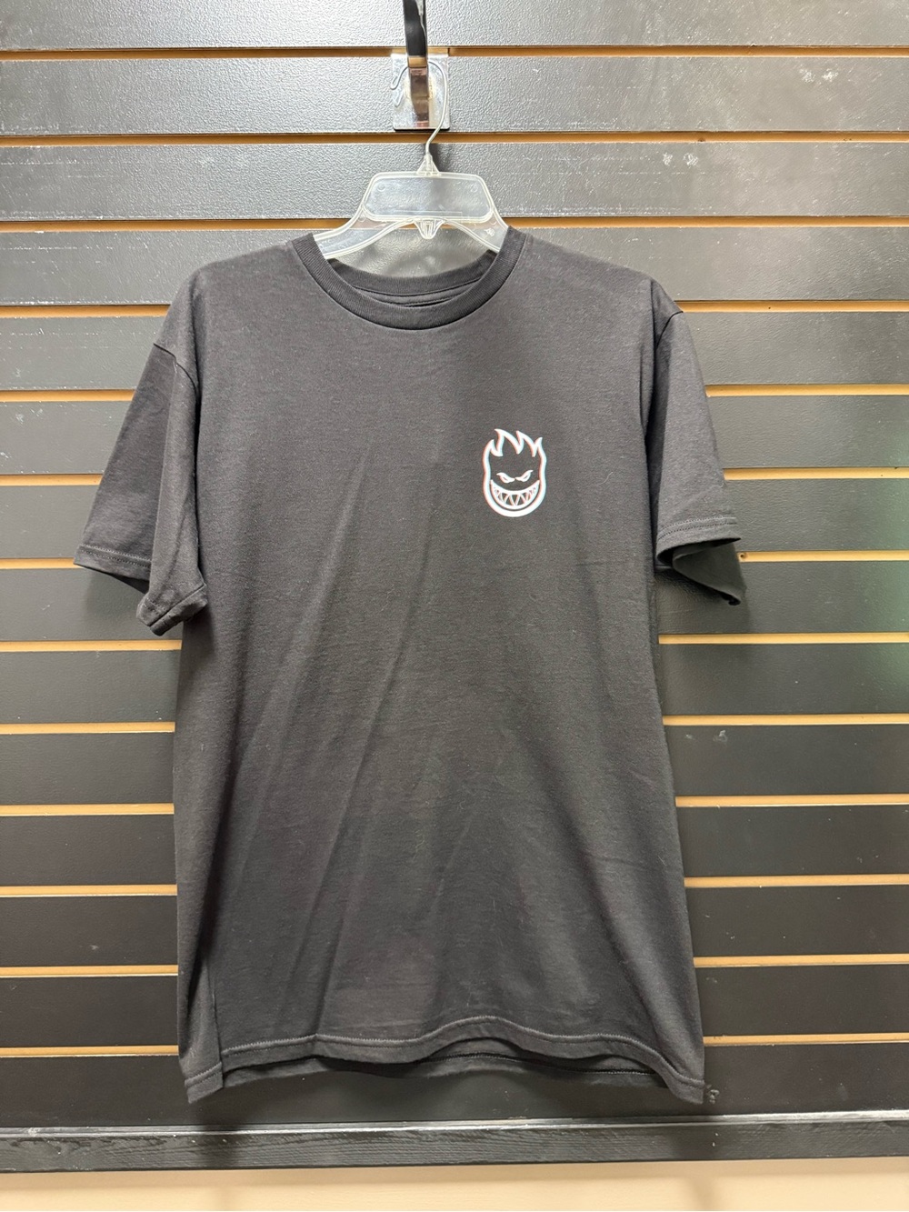 Spitfire Bighead Swirl Optical Graphic Black Skate T-Shirt NWT M